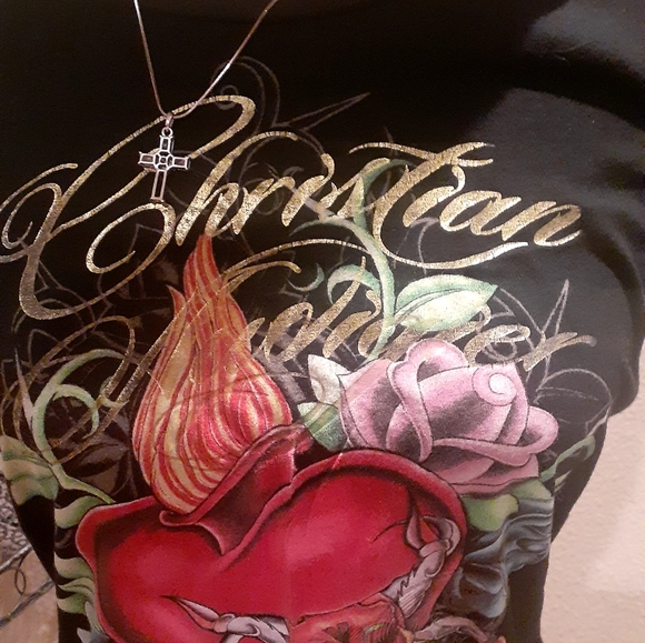 NWOT. CHRISTIAN AUDIGIER Tshirt. Sz M - Picture 5 of 8